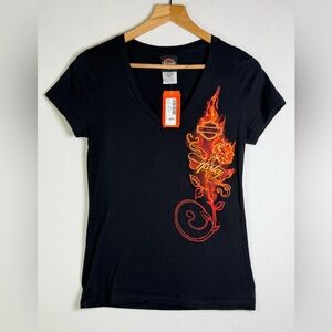 Harley-Davidson Women Authentic Y2K Bourbon Street Graphic Baby Tee NWT Made USA